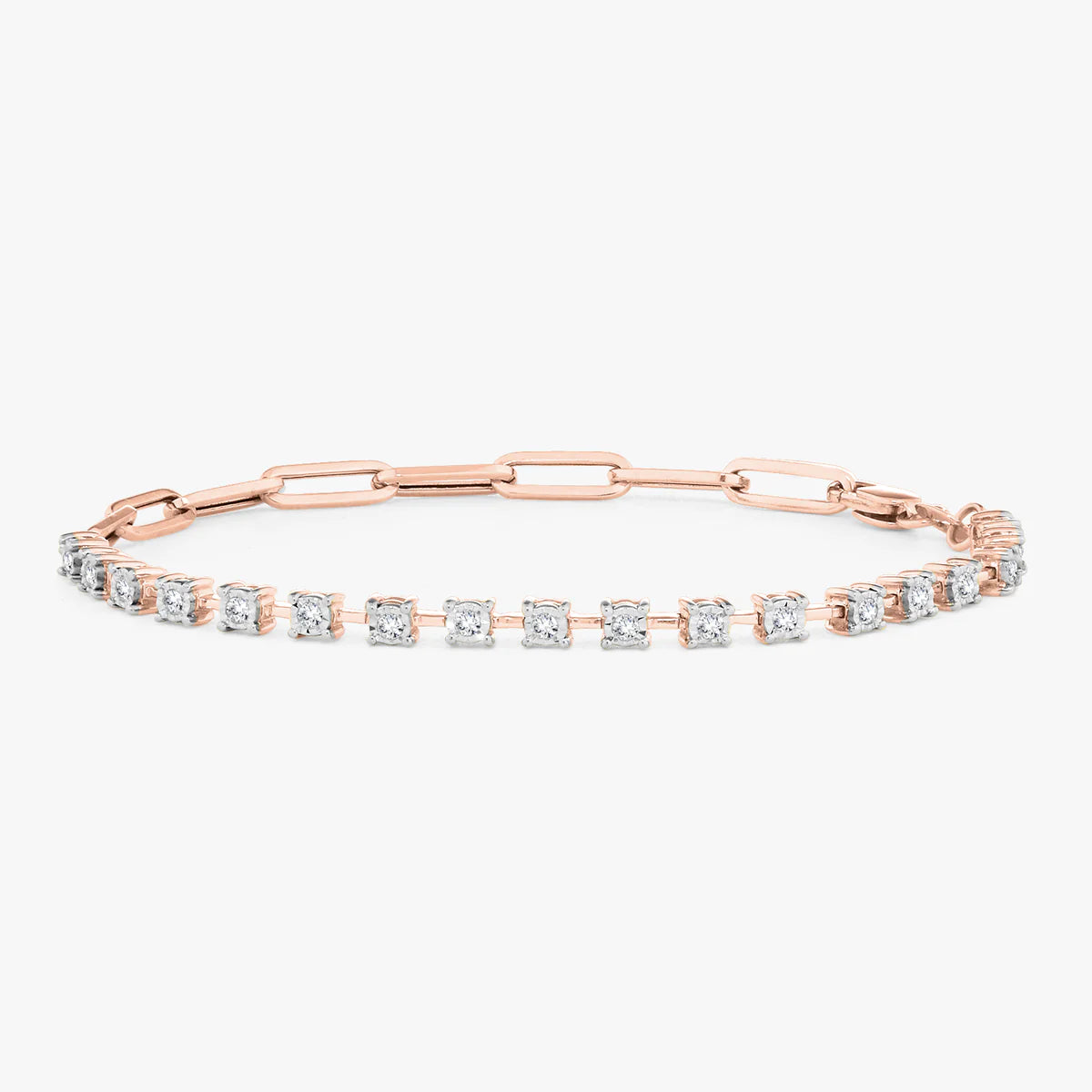 Best of Both Diamond & Paperclip Bracelet