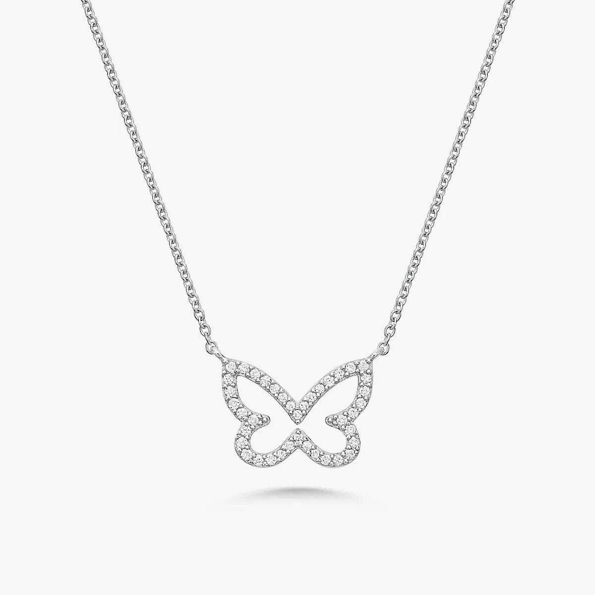 Laura Dainty Diamond Butterfly Necklace