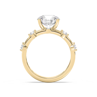 Mila Round Brilliant Wedding Set