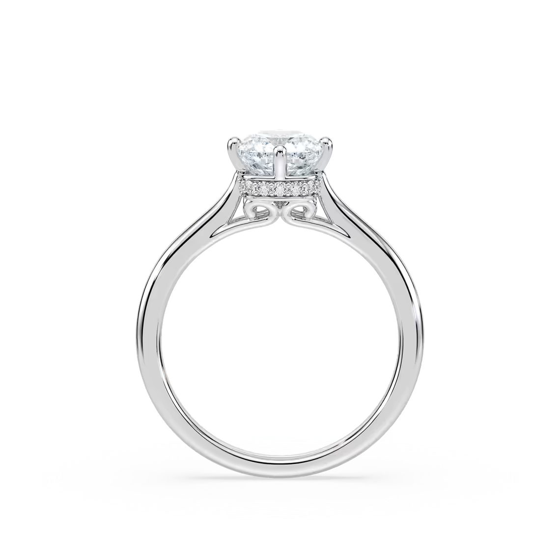 Ariel Hidden Halo Engagement Ring