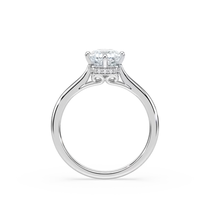 Ariel Hidden Halo Engagement Ring