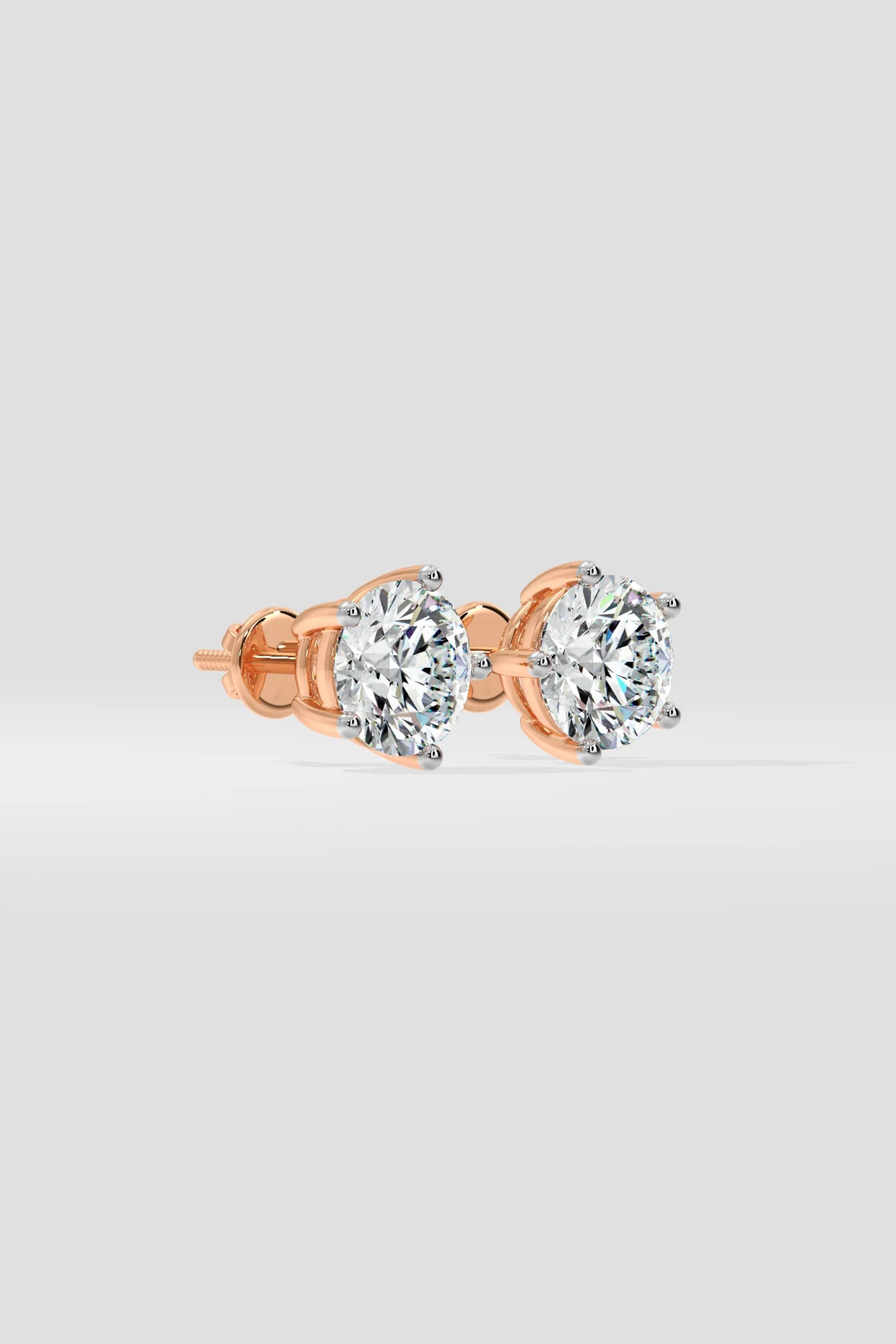 2 ct Solitaire Studs