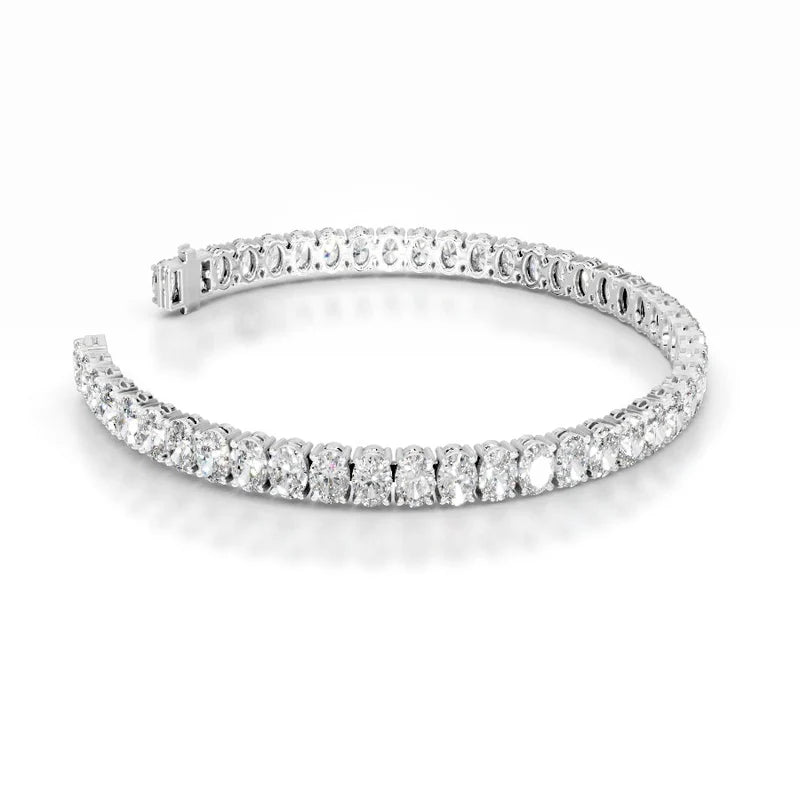 Audrey 12.5 CT Oval Tennis Lab Grown Diamond Bracelet