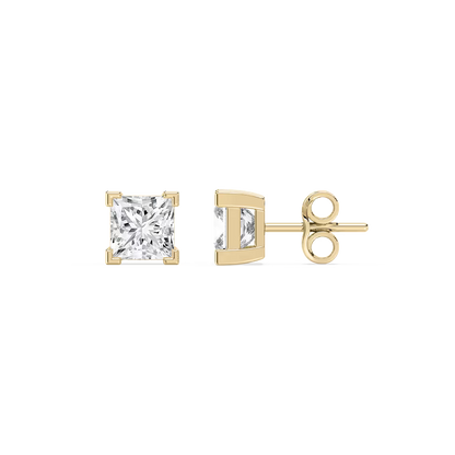 Princess-Cut Lab Diamond Studs