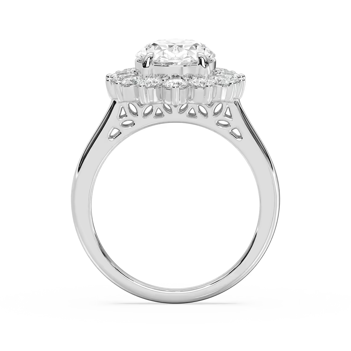Thea Halo Oval Engagement Ring