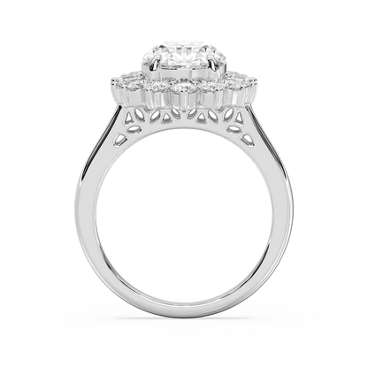 Thea Halo Oval Engagement Ring