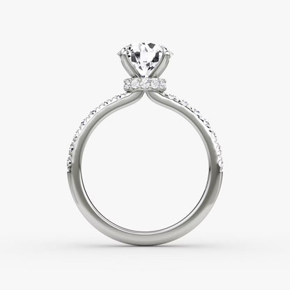 The Hidden Halo 2 Carat Round Brilliant White Gold Engagement Ring