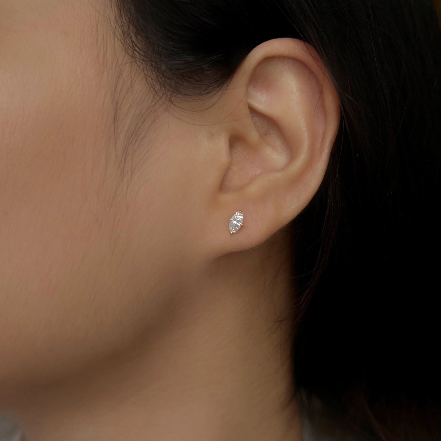 Marquise Prong Solitaire Studs