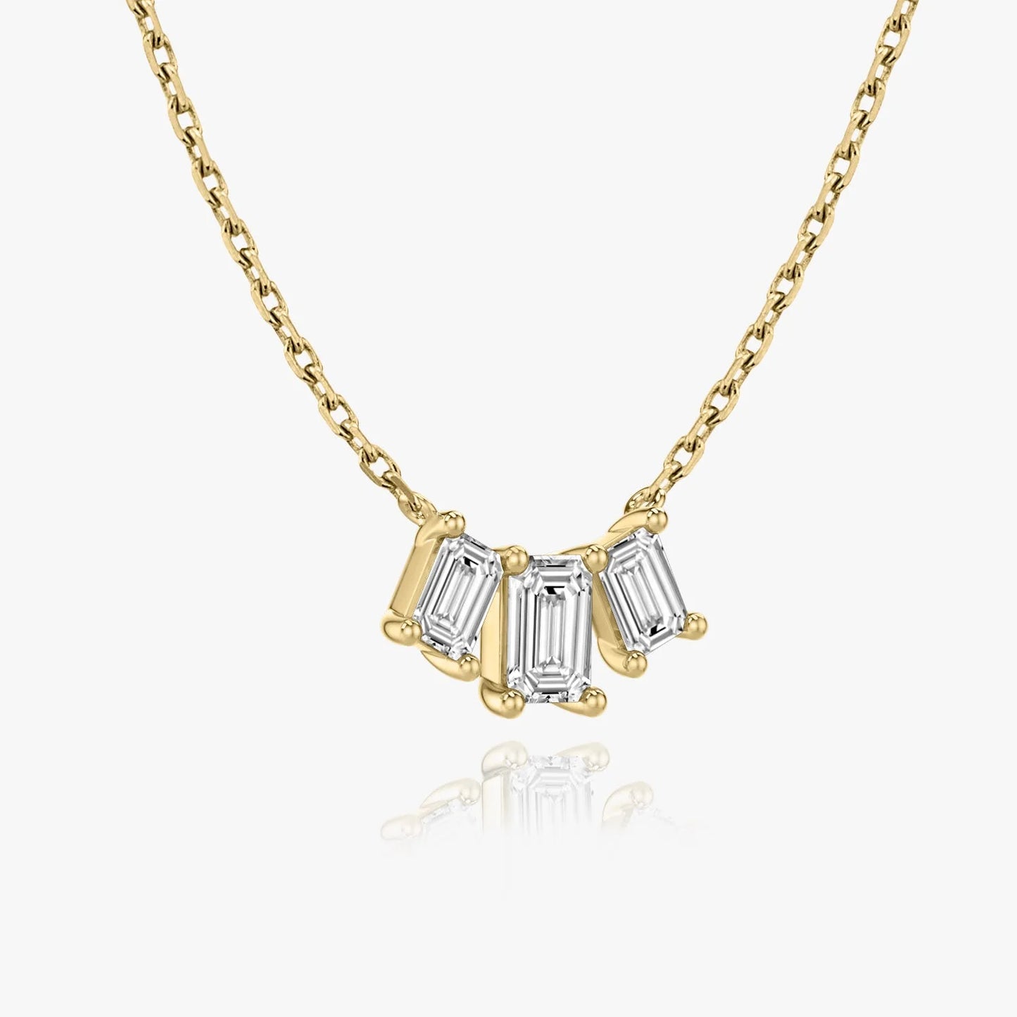 1.0 TCW EMERALD CVD F/VS DIAMOND NECKLACE