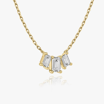 1.0 TCW EMERALD CVD F/VS DIAMOND NECKLACE