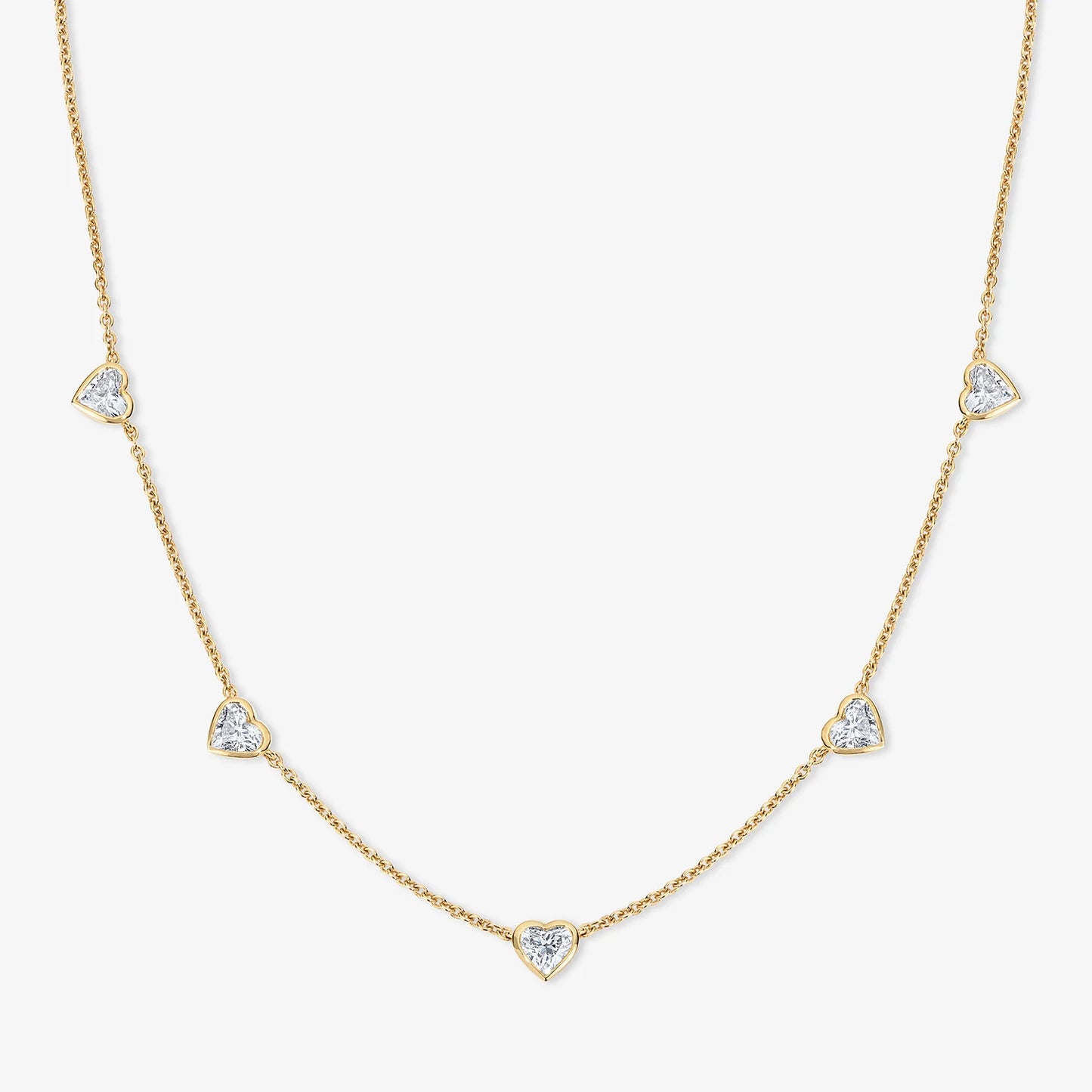 Margot Heart Shape Station Necklace