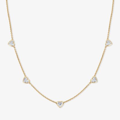Margot Heart Shape Station Necklace