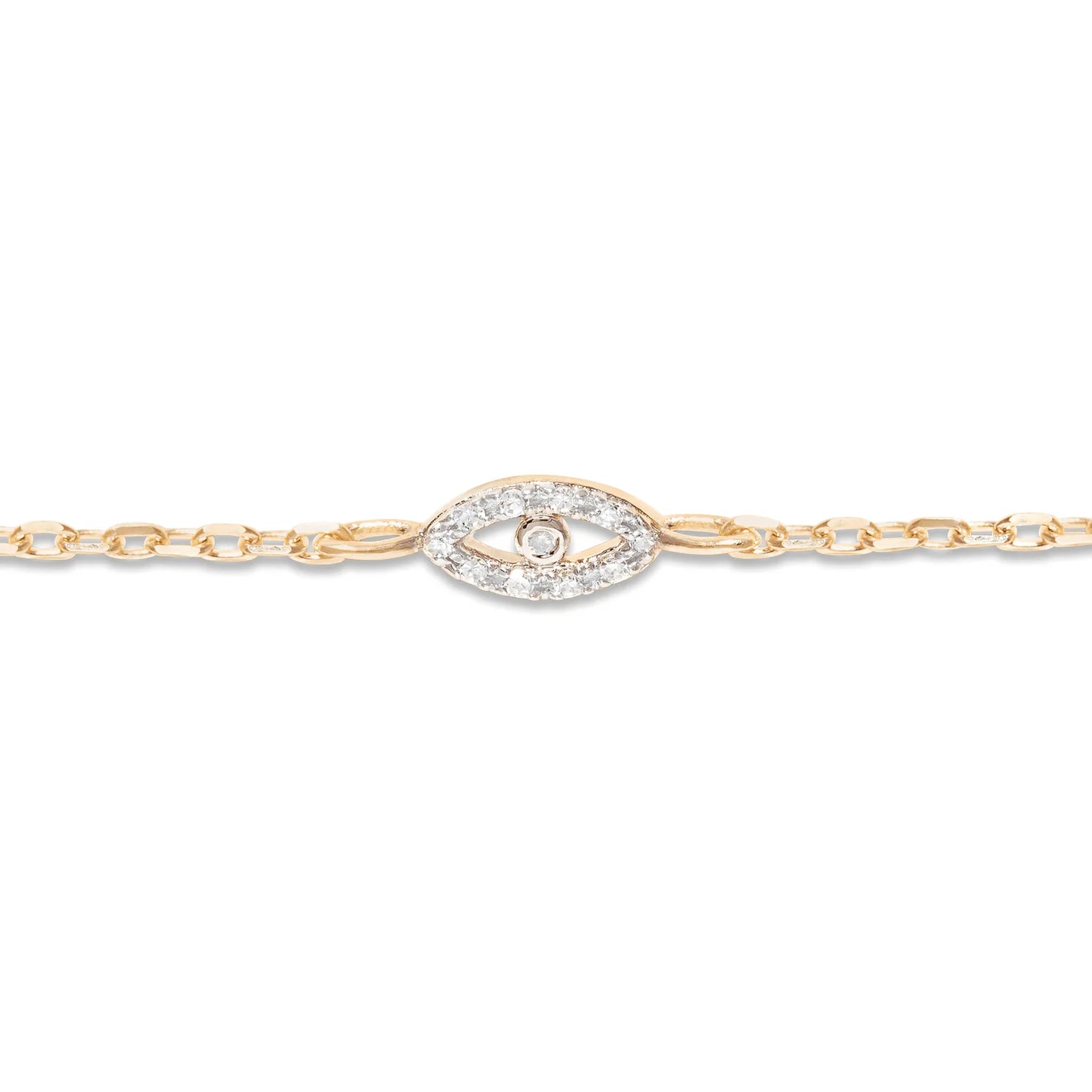 Teeny Diamond Evil Eye Bracelet