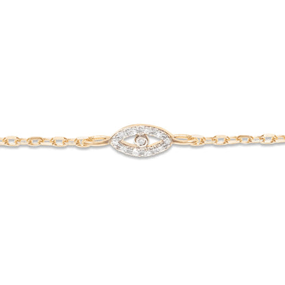 Teeny Diamond Evil Eye Bracelet
