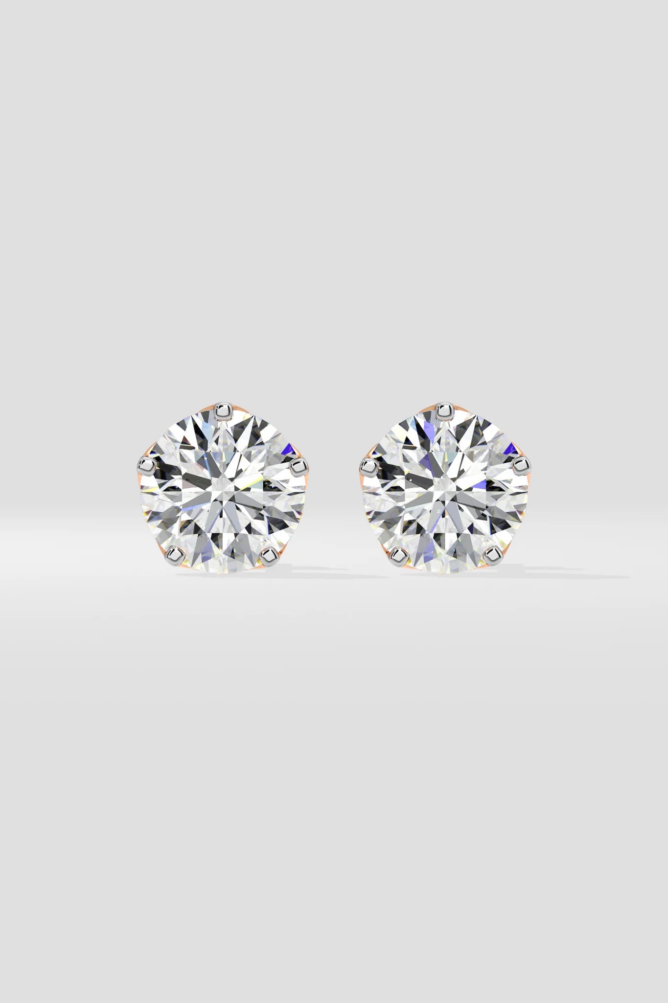 4 ct Solitaire Studs