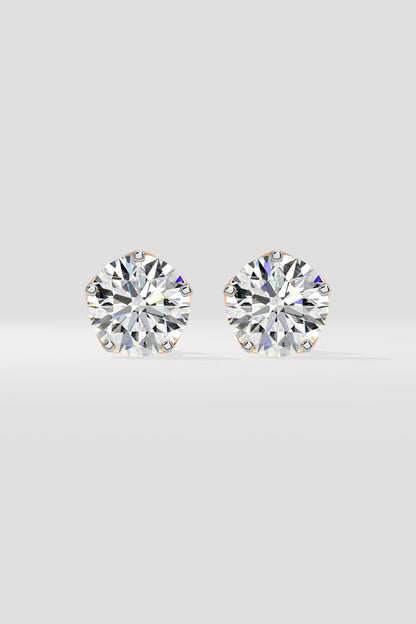 4 ct Solitaire Studs