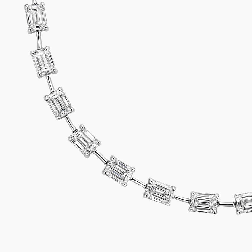 Emerald Cut Lab Diamond Tennis Necklace (5 ct. tw.) in 18K White Gold