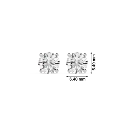 Hidden Halo Round Diamond Earrings