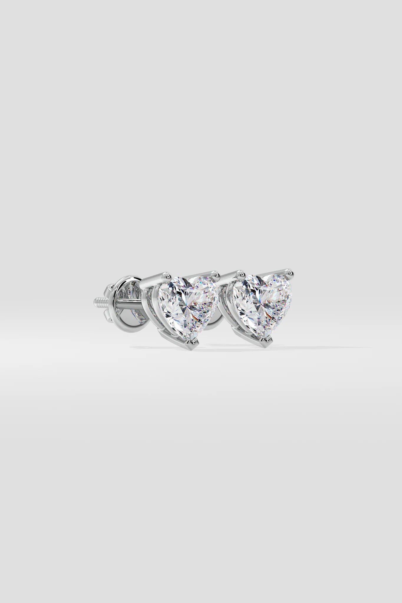 1.5 ct Classic Heart Studs