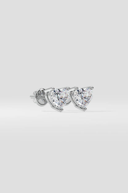 1.5 ct Classic Heart Studs