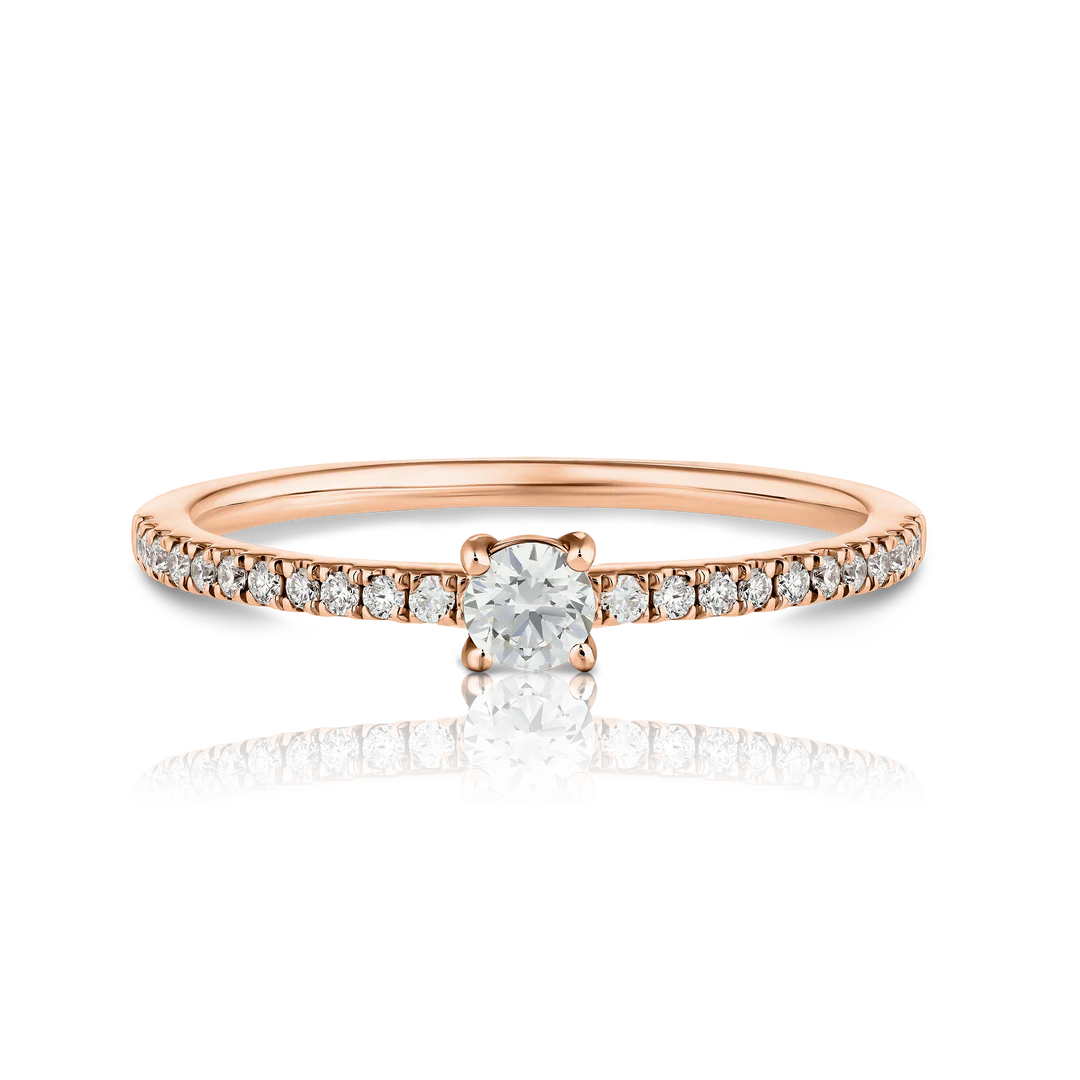 Round Diamond Pave Ring