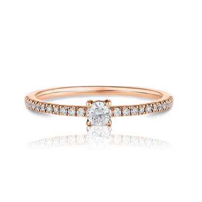 Round Diamond Pave Ring