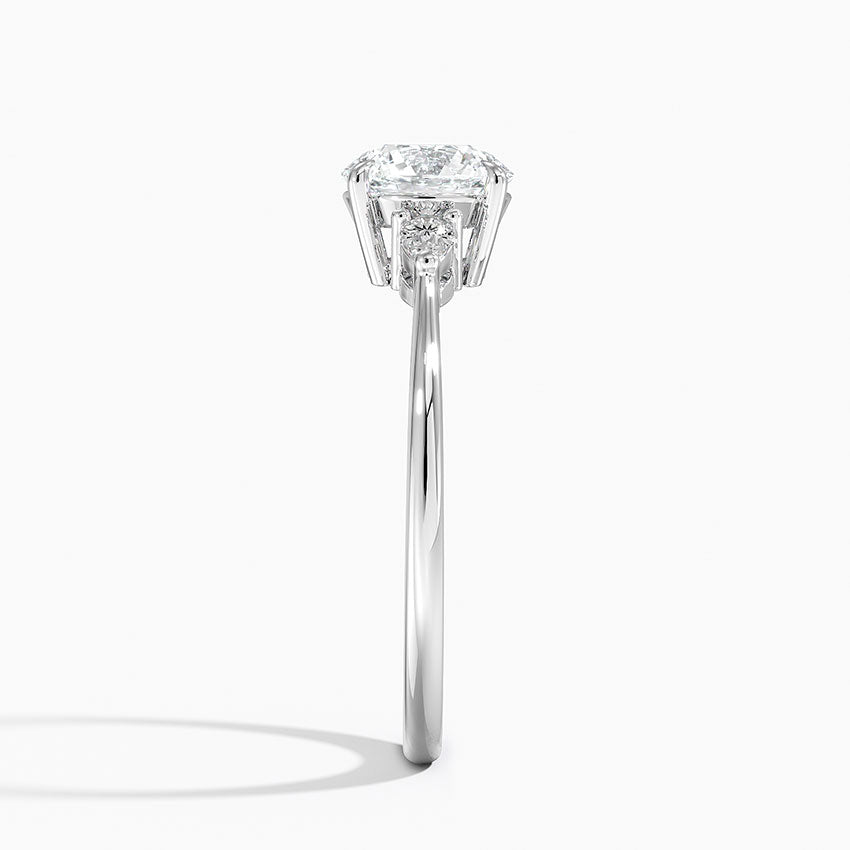 Aria Three Stone with 1ct Round Certified Lab Diamond