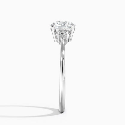 Aria Three Stone with 1ct Round Certified Lab Diamond