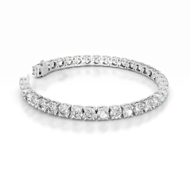 Belle 15 CT Round Tennis Lab Grown Diamond Bracelet - 14K Yellow Gold