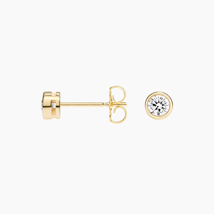 Lab Diamond Bezel Stud Earrings (1/4 ct. tw.) in 14K Yellow Gold