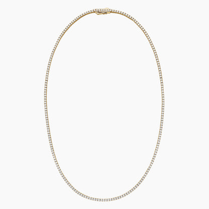 Perfect Four-Prong Lab Diamond Tennis Necklace in 18K Gold