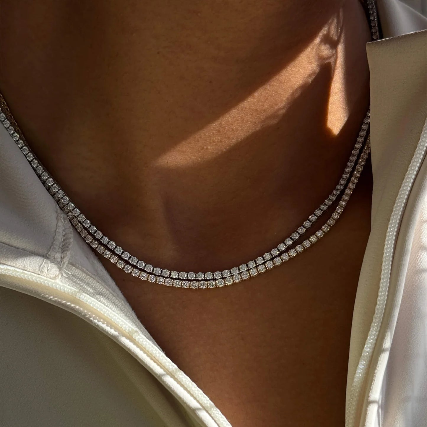 6.65 Carat Unflippable Tennis Necklace