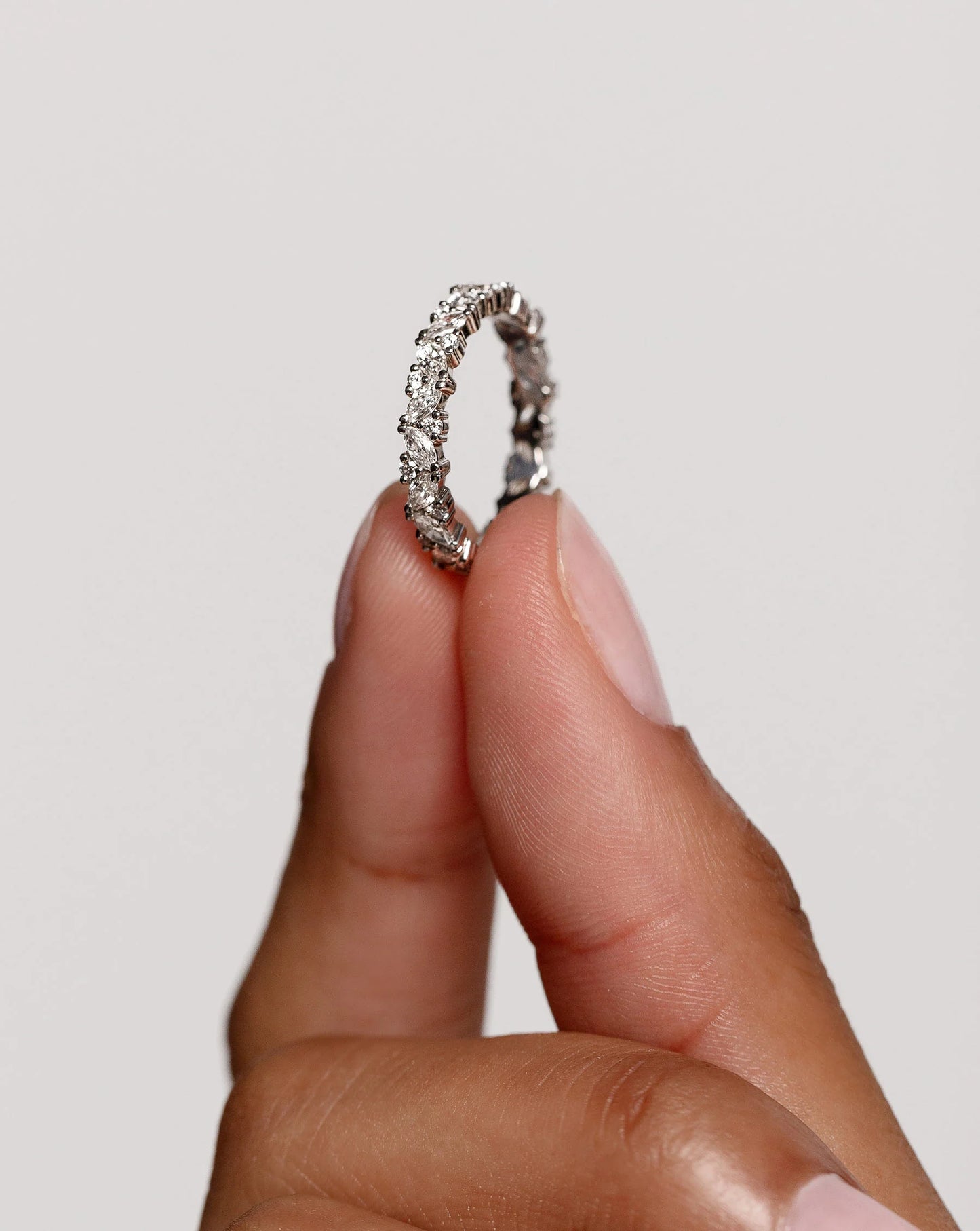 Marquise Cluster Eternity Band