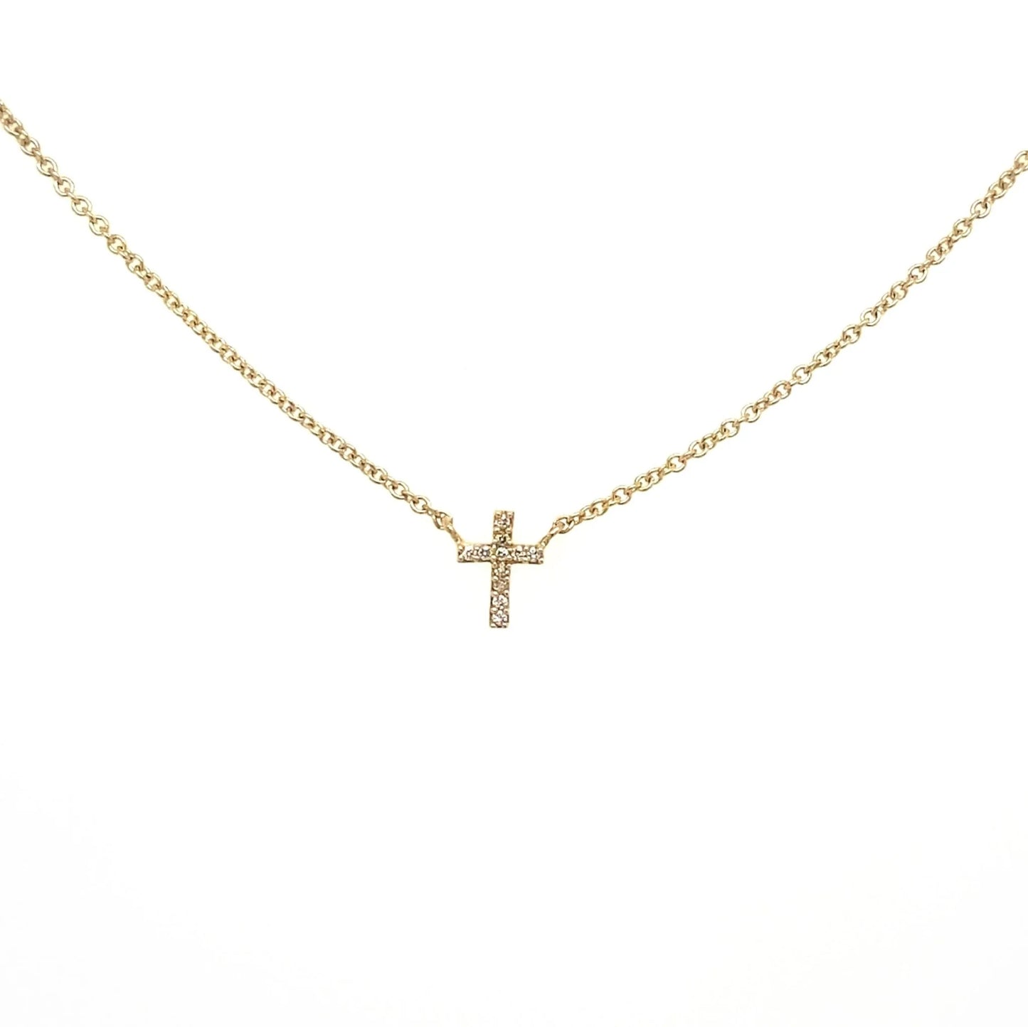 Petite Diamond Cross Necklace