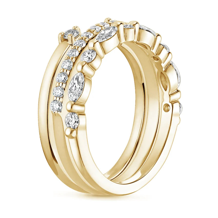 Tres Diamond Ring Stack (3/4 ct. tw.) in 18K Gold