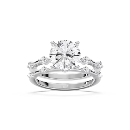 Mila Round Brilliant Wedding Set