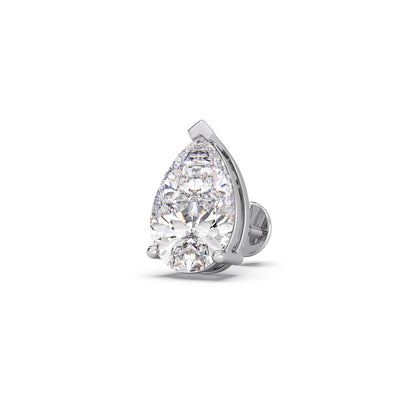 Pear Solitaire Diamond Earrings