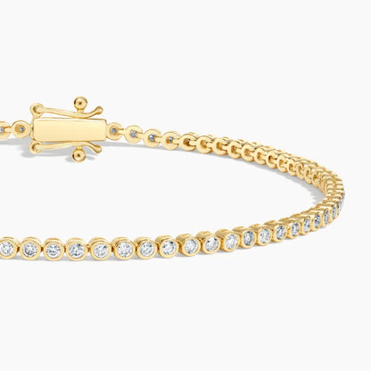 Petite Bezel Lab Diamond Tennis Bracelet (1 ct. tw.) in 14K Yellow Gold