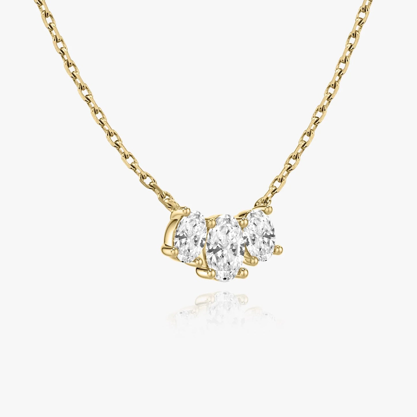 1.0 TCW OVAL CVD F/VS DIAMOND NECKLACE