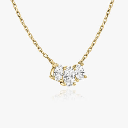1.0 TCW OVAL CVD F/VS DIAMOND NECKLACE