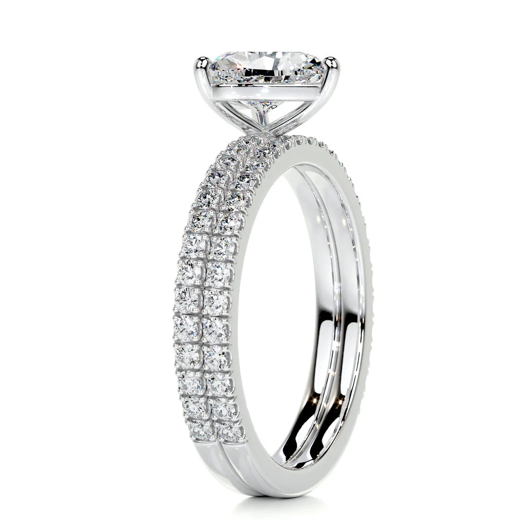 1.0 CT HEART SOLITAIRE F/VS DIAMOND BRIDAL RING SET