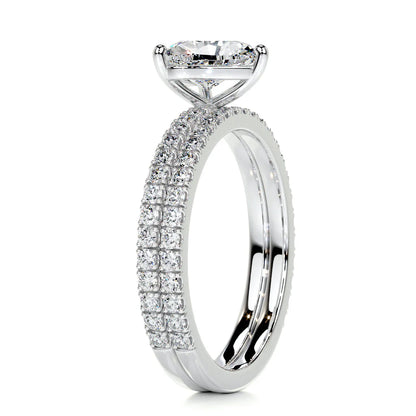 1.0 CT HEART SOLITAIRE F/VS DIAMOND BRIDAL RING SET