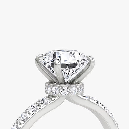 The Hidden Halo 2 Carat Round Brilliant White Gold Engagement Ring