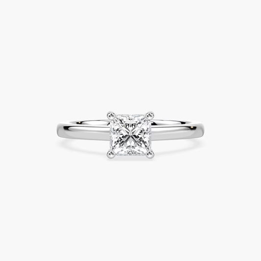Stefania Hidden Halo Solitaire Engagement Ring