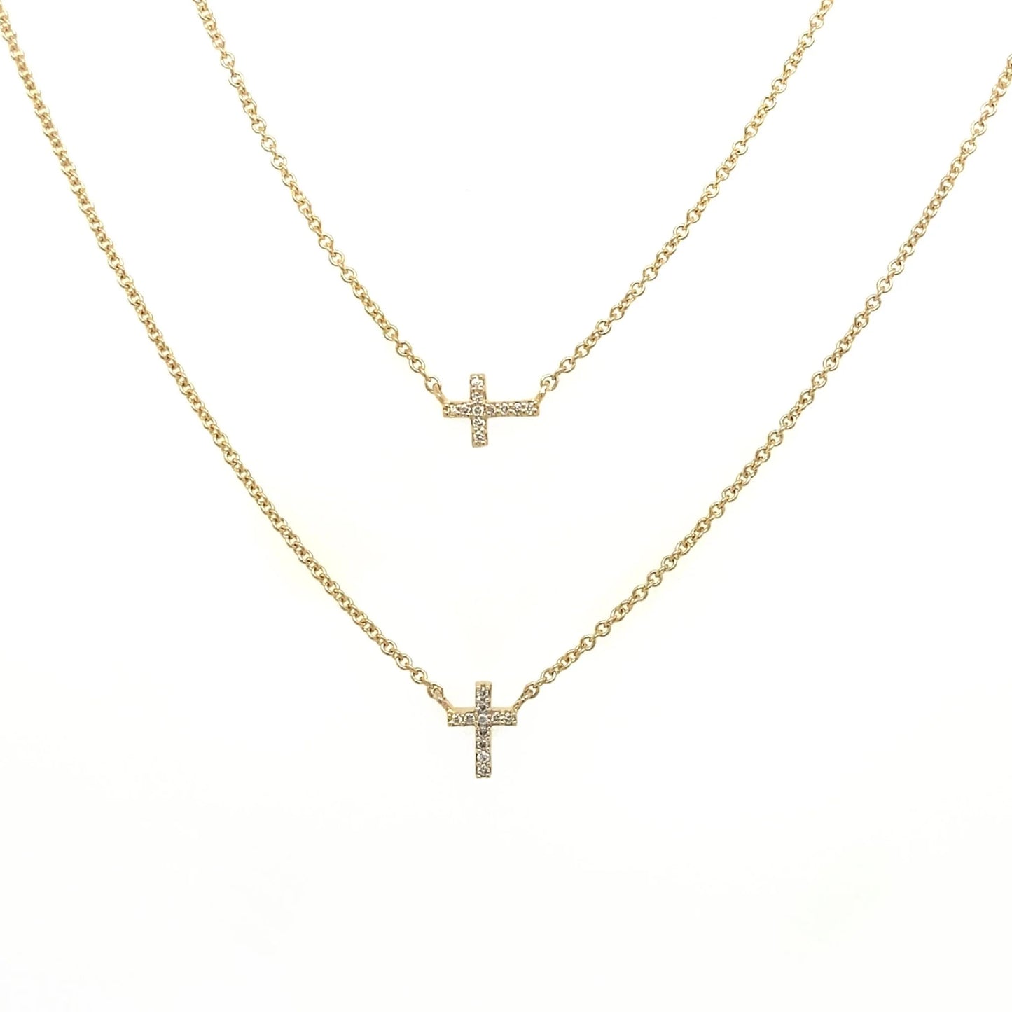 Petite Diamond Cross Necklace
