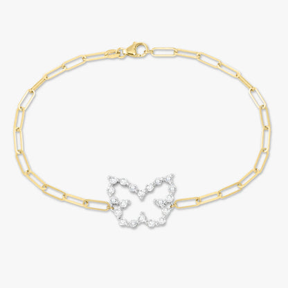 Floating Diamond Butterfly Bracelet 0.70 ctw