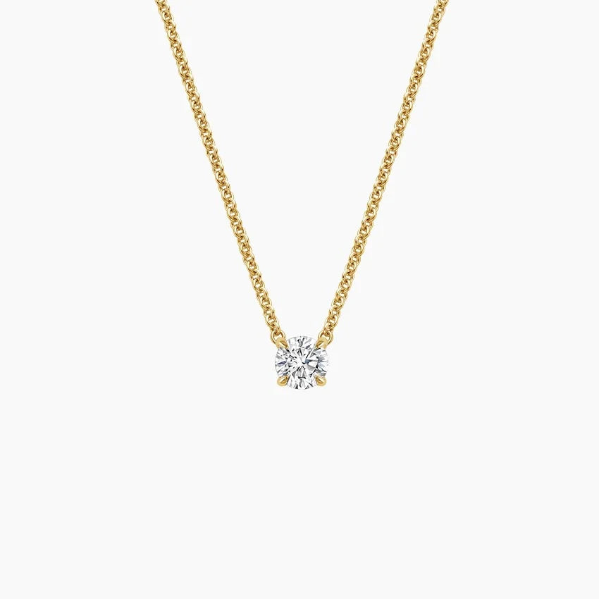 Perfect Solitaire Diamond Pendant  in 18K Gold