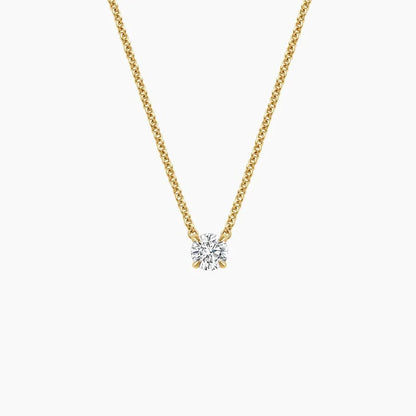Perfect Solitaire Diamond Pendant  in 18K Gold