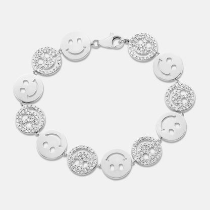 Soha Smiley Pave & Gold Bracelet 2.50 ctw