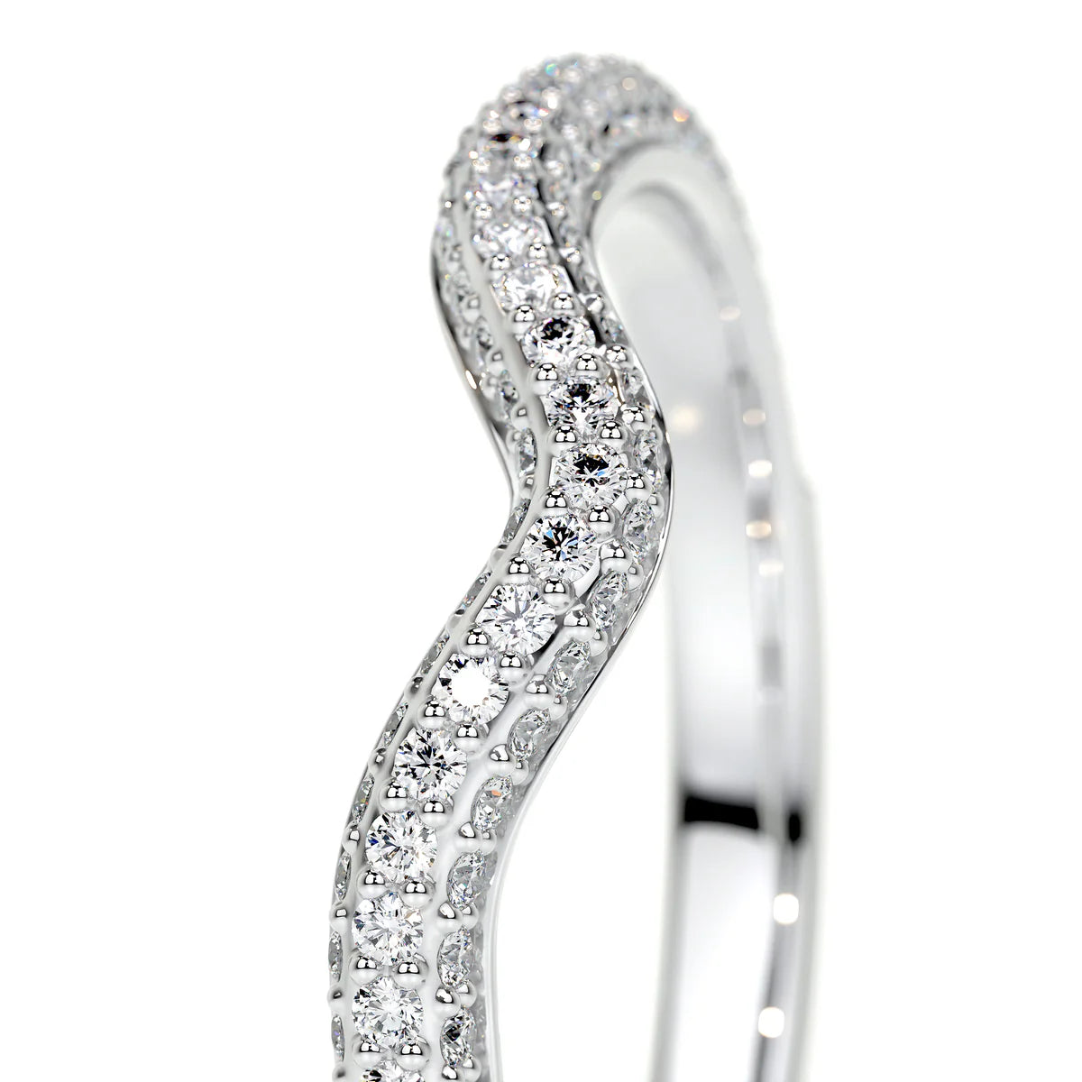 Ana Lab Grown Curved Wedding Ring